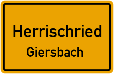 Straßenverzeichnis Herrischried Giersbach