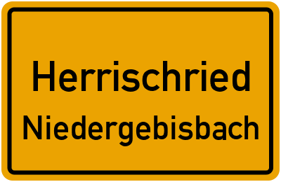 Ortsschild Herrischried Niedergebisbach