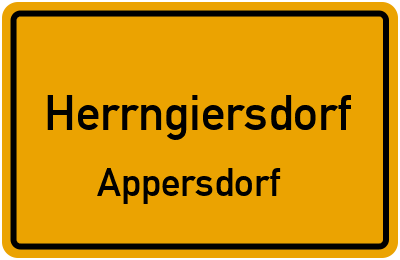 Ortsschild Herrngiersdorf Appersdorf