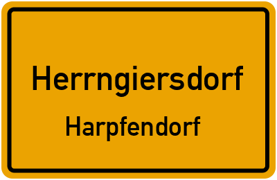 Ortsschild Herrngiersdorf Harpfendorf