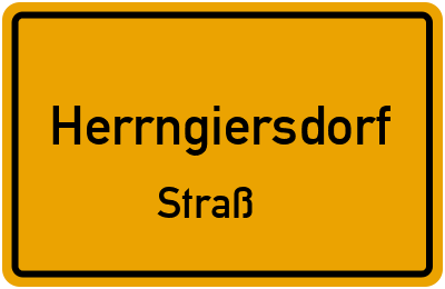 Ortsschild Herrngiersdorf Straß