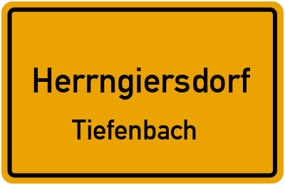 Ortsschild Herrngiersdorf Tiefenbach