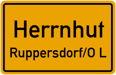 Straßenverzeichnis Herrnhut Ruppersdorf/O.L.