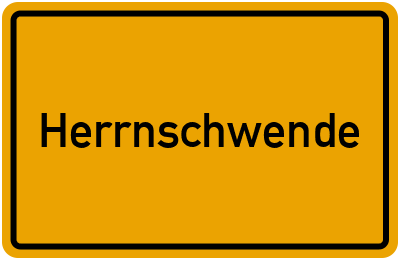Ortsschild von Gemeinde Herrnschwende in Thüringen