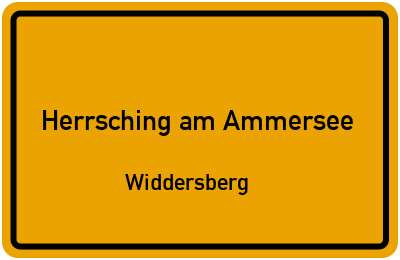 Straßenverzeichnis Herrsching am Ammersee Widdersberg