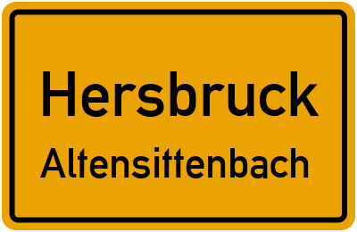 Ortsschild Hersbruck Altensittenbach