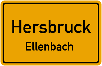Ortsschild Hersbruck Ellenbach