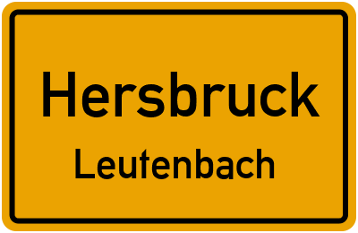 Ortsschild Hersbruck Leutenbach