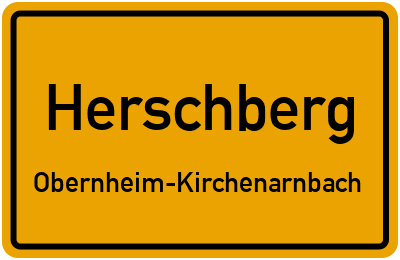 Straßenverzeichnis Herschberg Obernheim-Kirchenarnbach