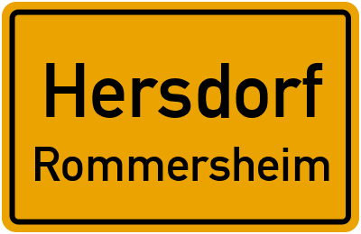 Straßenverzeichnis Hersdorf Rommersheim