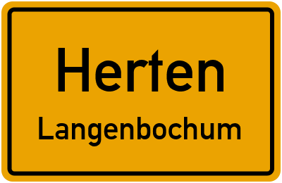 Ortsschild Herten Langenbochum