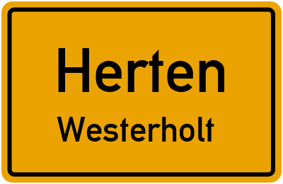 Ortsschild Herten Westerholt