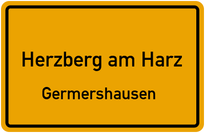 Straßenverzeichnis Herzberg am Harz Germershausen