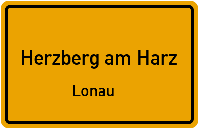Straßenverzeichnis Herzberg am Harz Lonau