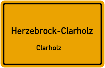 Ortsschild Herzebrock-Clarholz Clarholz