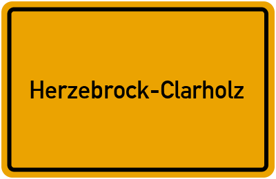 Ortsschild von Gemeinde Herzebrock-Clarholz in Nordrhein-Westfalen