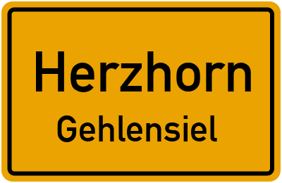 Straßenverzeichnis Herzhorn Gehlensiel