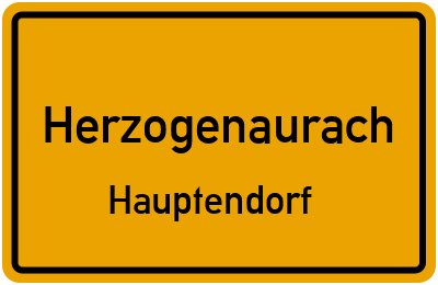 Ortsschild Herzogenaurach Hauptendorf