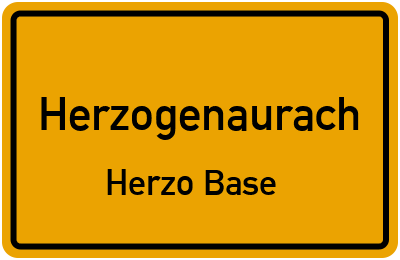 Ortsschild Herzogenaurach Herzo Base