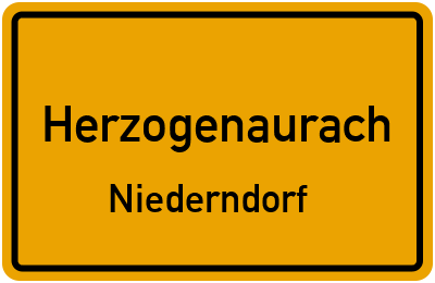 Straßenverzeichnis Herzogenaurach Niederndorf