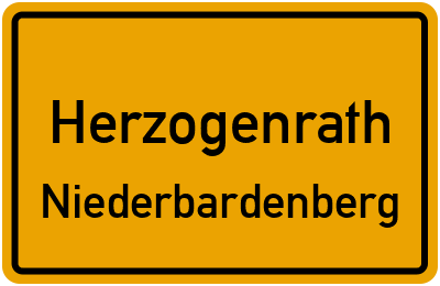 Straßenverzeichnis Herzogenrath Niederbardenberg