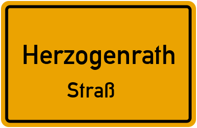 Ortsschild Herzogenrath Straß