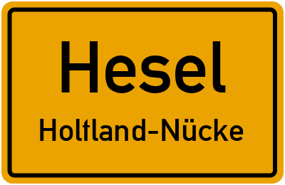 Straßenverzeichnis Hesel Holtland-Nücke