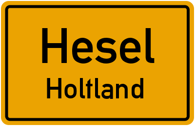 Straßenverzeichnis Hesel Holtland