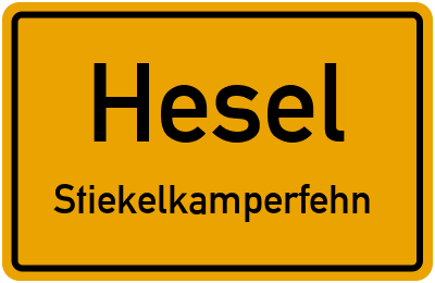 Straßenverzeichnis Hesel Stiekelkamperfehn