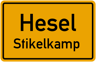 Straßenverzeichnis Hesel Stikelkamp