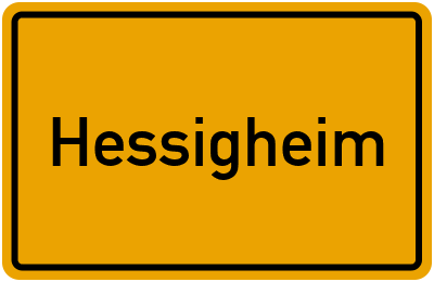 Ortsschild von Gemeinde Hessigheim in Baden-Württemberg