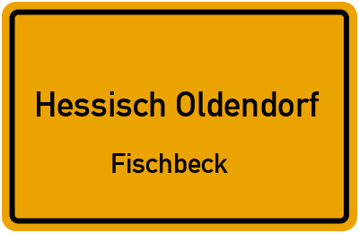 Ortsschild Hessisch Oldendorf Fischbeck