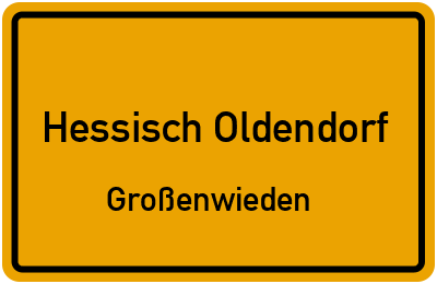 Ortsschild Hessisch Oldendorf Großenwieden