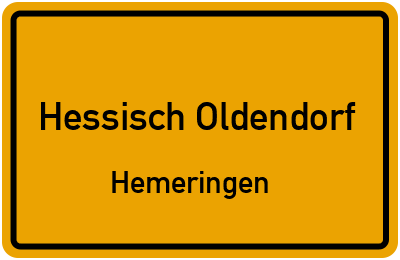 Ortsschild Hessisch Oldendorf Hemeringen