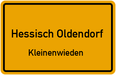 Ortsschild Hessisch Oldendorf Kleinenwieden