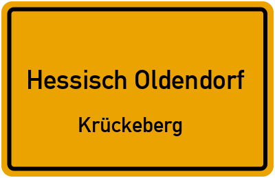 Ortsschild Hessisch Oldendorf Krückeberg