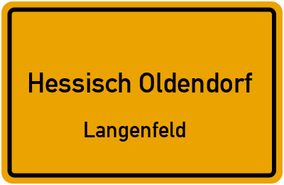 Ortsschild Hessisch Oldendorf Langenfeld