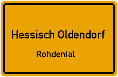 Straßenverzeichnis Hessisch Oldendorf Rohdental