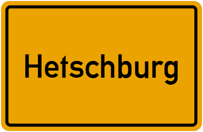 Ortsschild von Gemeinde Hetschburg in Thüringen