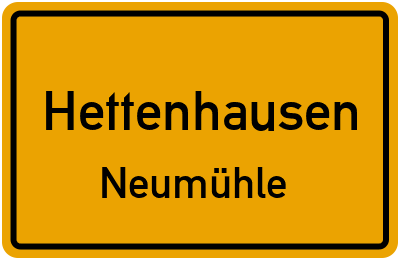 Straßenverzeichnis Hettenhausen Neumühle