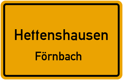 Straßenverzeichnis Hettenshausen Förnbach