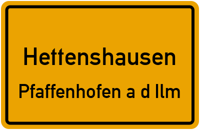 Straßenverzeichnis Hettenshausen Pfaffenhofen a d Ilm
