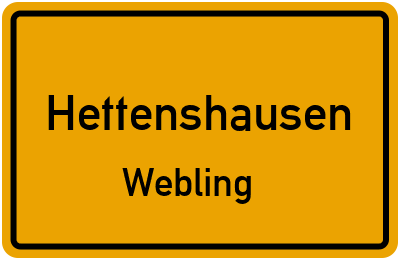 Straßenverzeichnis Hettenshausen Webling