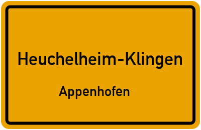 Straßenverzeichnis Heuchelheim-Klingen Appenhofen