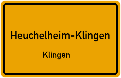 Straßenverzeichnis Heuchelheim-Klingen Klingen