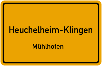 Straßenverzeichnis Heuchelheim-Klingen Mühlhofen