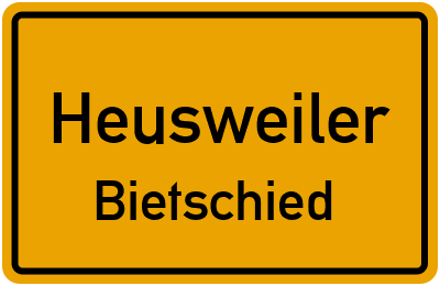 Straßenverzeichnis Heusweiler Bietschied