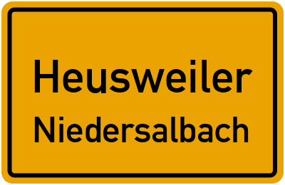 Ortsschild Heusweiler Niedersalbach