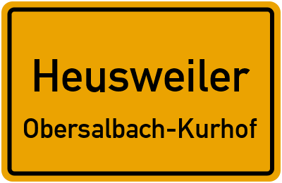 Straßenverzeichnis Heusweiler Obersalbach-Kurhof