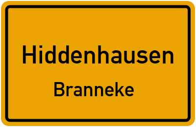 Straßenverzeichnis Hiddenhausen Branneke